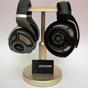Woo Audio HPS-TG Gold Universal Adjustable Aluminum Double Headphone Stand - Sennheiser HD800S + Sennheiser HD700 Headphones - Iran wooaudio retailer - WWW.PCMAXHW.COM