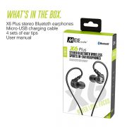 Mee Audio X6 Plus Stereo Bluetooth Wireless Sports In-Ear Headphones